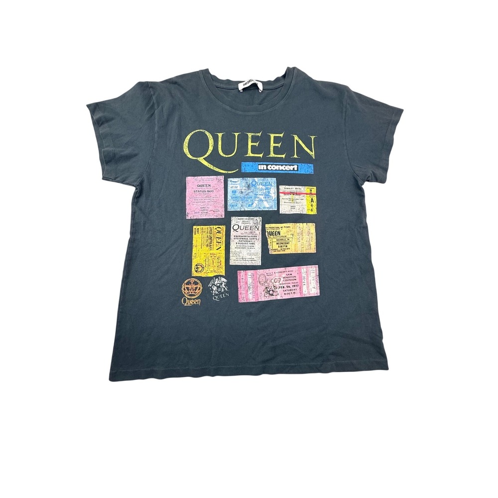 Daydreamer Queen In Concert Ticket Stub Graphic TShirt Gray Large Medium vtg y2k
